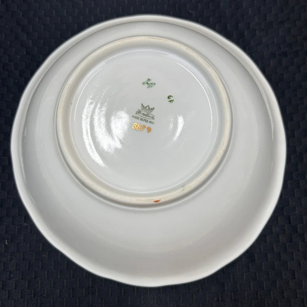Favolina Karolina Jarolina Poland China‎ Floral Scalloped Serving Bowl 3879 2
